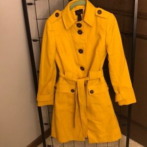Mustard/yellow Trench Peacoat with button details